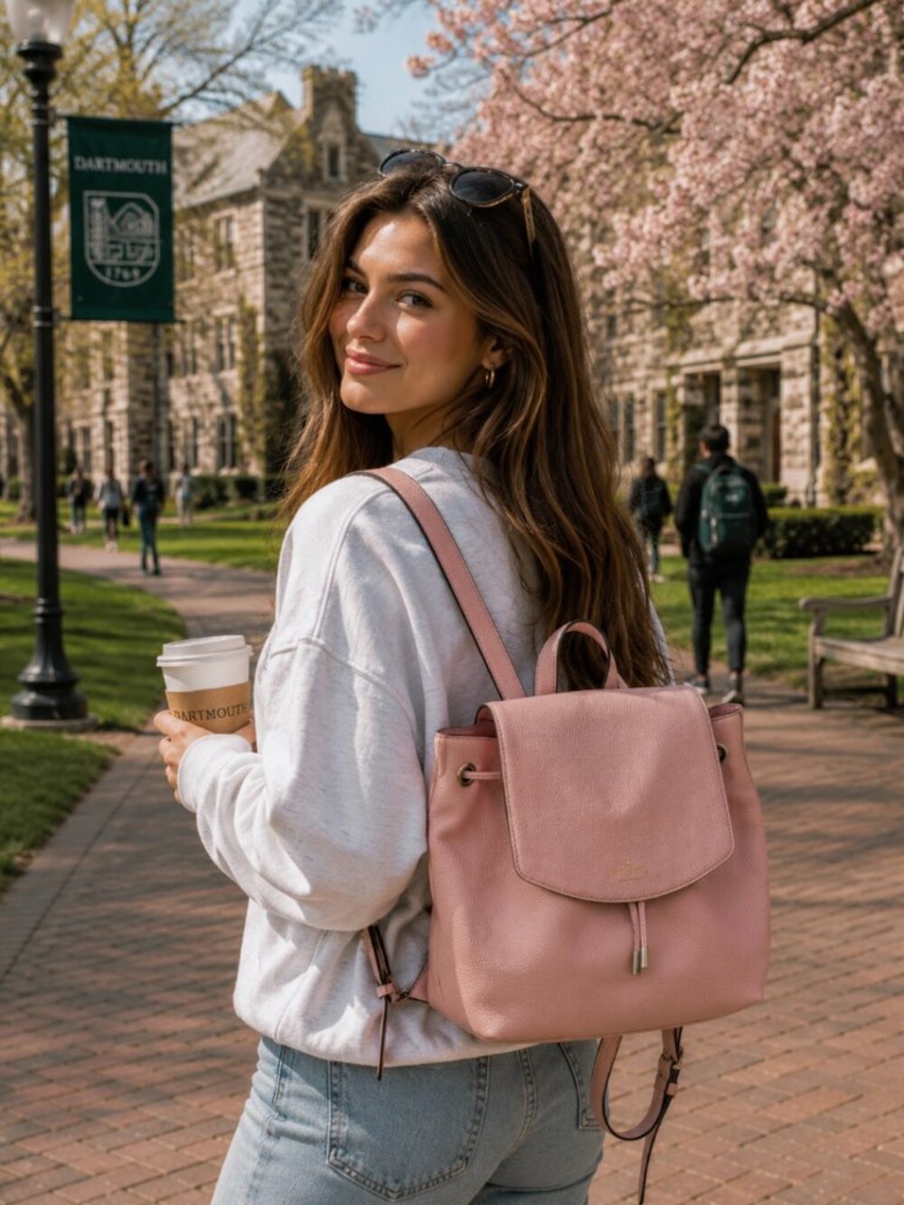 Kate Spade Pebbled Leather Backpack Purse - Pink